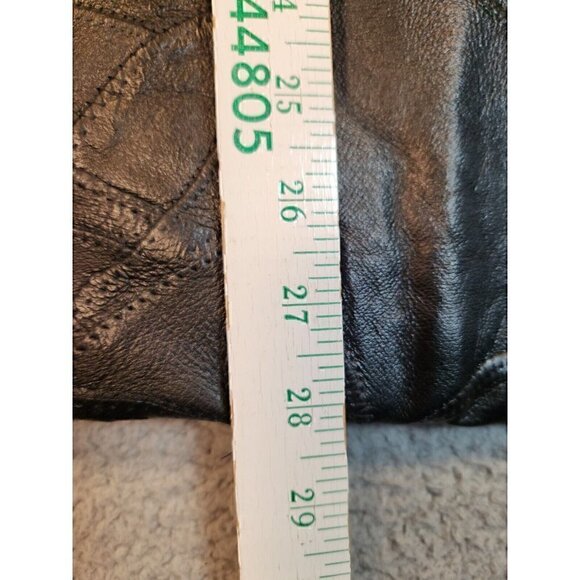 Vintage Black Leather Patchwork Blazer Womens Medium Leather and Soul - Picture 13 of 16